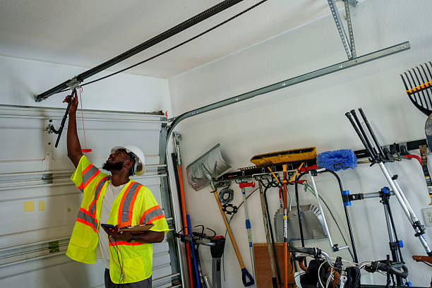 Professional Garage Door Panel Replacement technician working in Bridgeport, MI